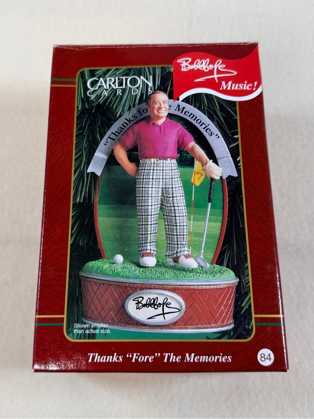 Carlton Cards Bob Hope Thanks Fore The Memories 1999 Musical Ornament #84
